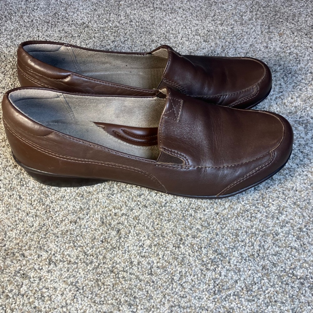 Naturalizer Channing N5 Comfort Womens Brown Leather Slip On Loafers Size 8 M